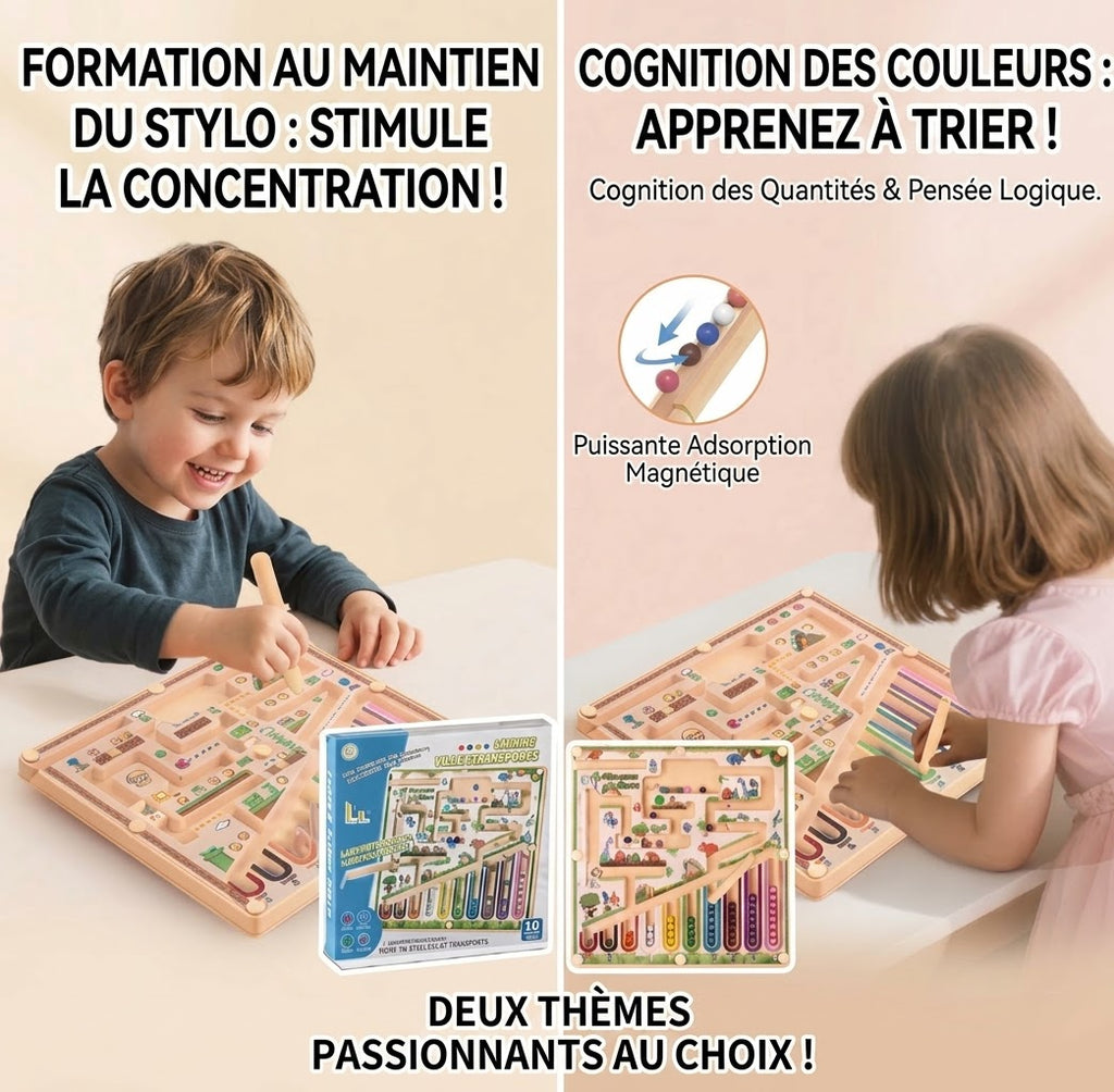 Magnetic Maze Concentration & Logique Montessori dès 3 ans