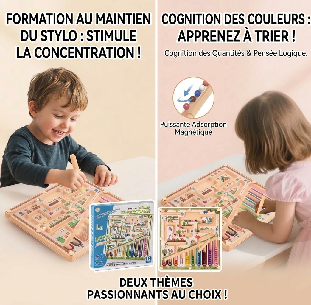 Magnetic Maze Concentration & Logique Montessori dès 3 ans