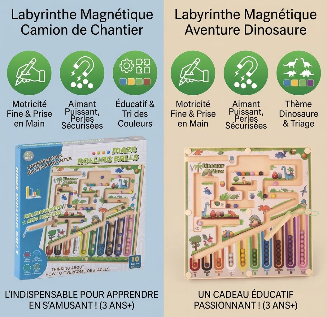 Magnetic Maze Concentration & Logique Montessori dès 3 ans