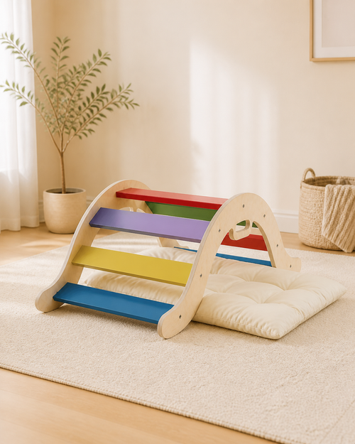 Arche Montessori Évolutive en Bois – Jeu & Bascule 2-en-1