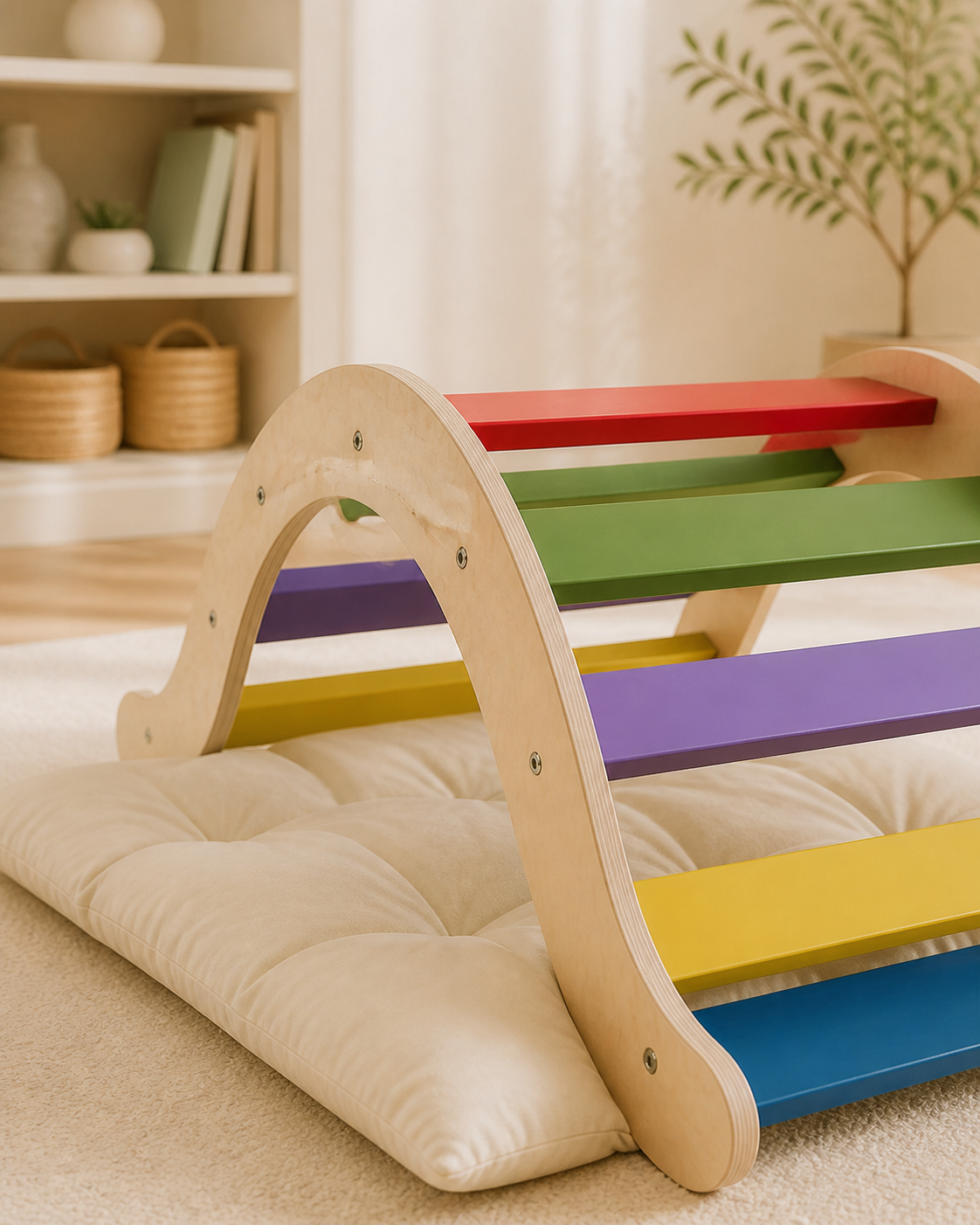 Arche Montessori Évolutive en Bois – Jeu & Bascule 2-en-1