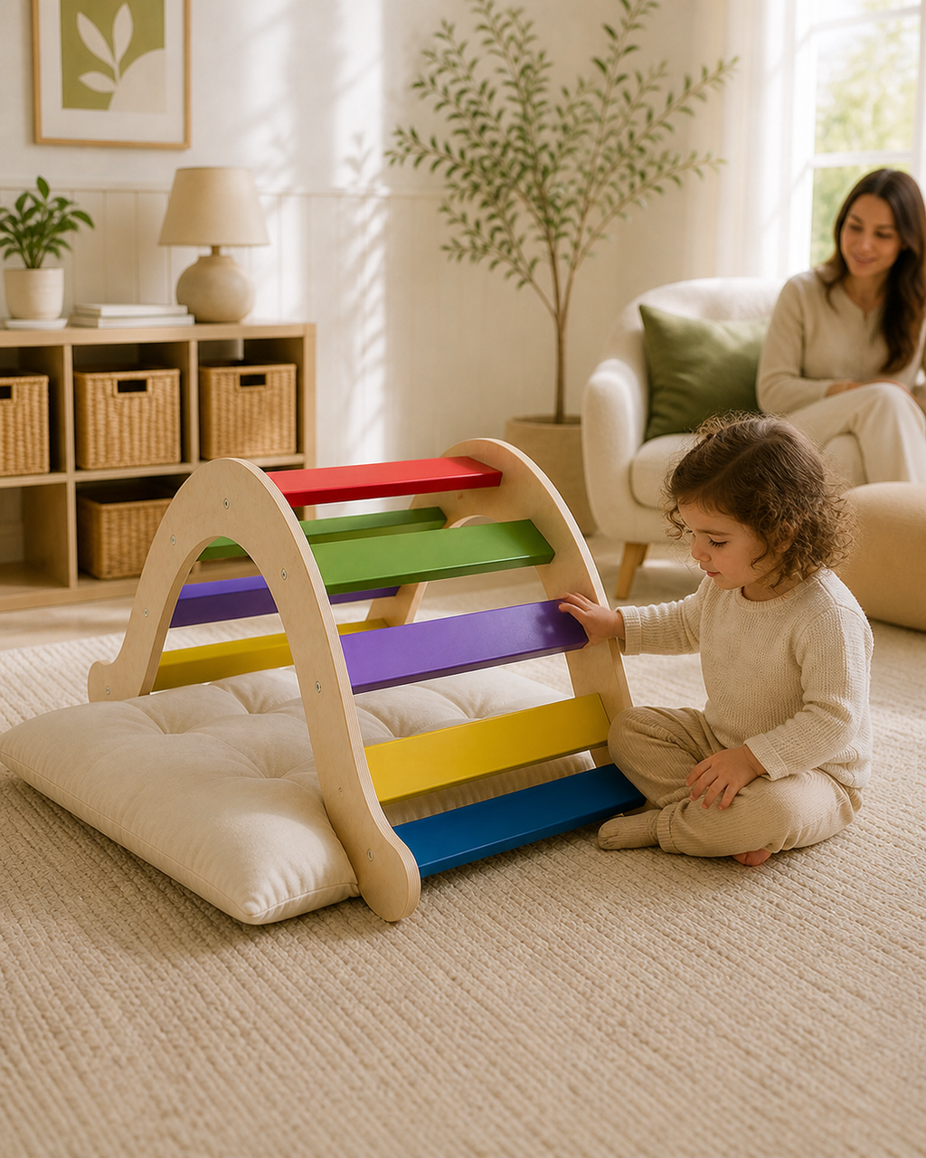 Arche Montessori Évolutive en Bois – Jeu & Bascule 2-en-1